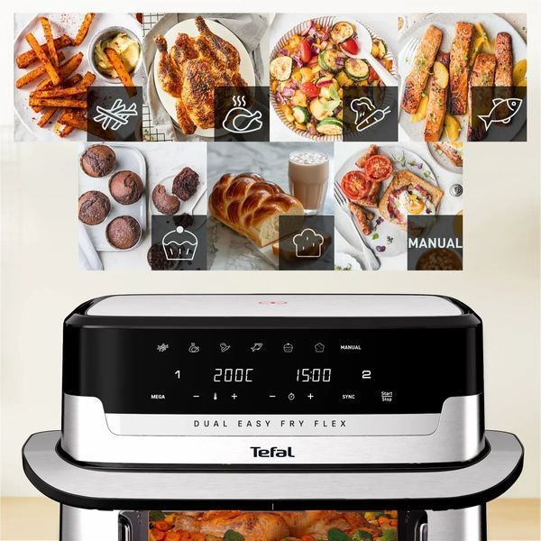 Мультипечь Tefal Dual Easy Fry Flex EY922DE0 311029 фото