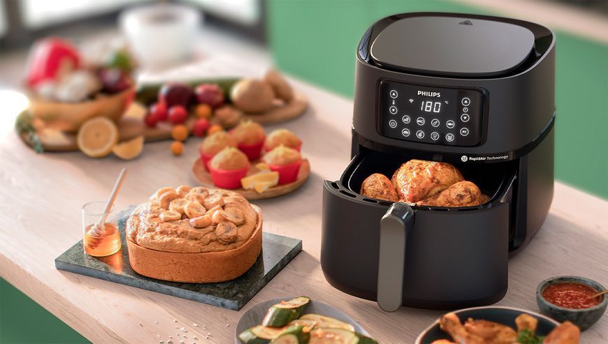 Мультипіч (аерофритюрниця) Philips XXL Connected HD9285/93 311016 фото