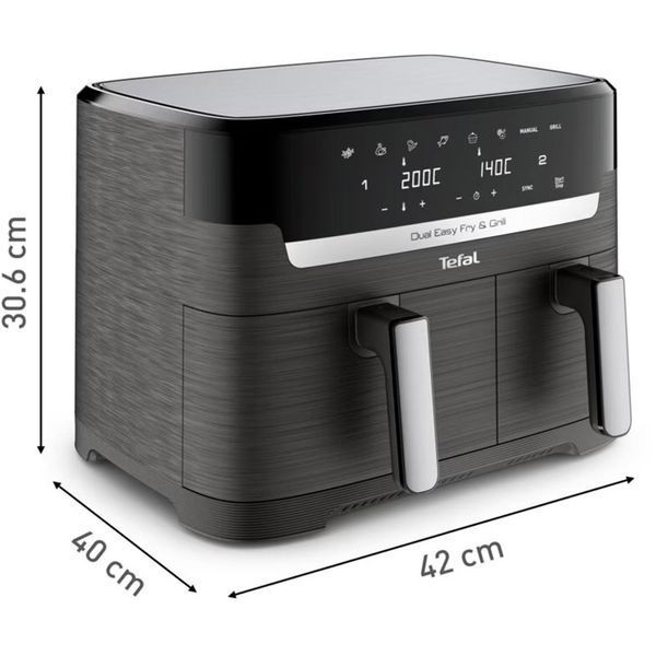 Мультипіч (аерофритюрниця) Tefal Dual Easy Fry&Grill Air Fryer EY905B10 311017 фото