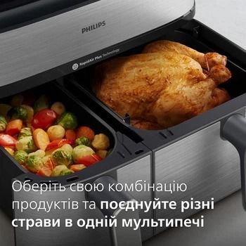 Мультипечь Philips Dual Basket Airfryer 5000 Series NA555/00 311036 фото
