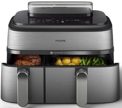 Мультипечь Philips Dual Basket Airfryer 5000 Series NA555/00 311036 фото